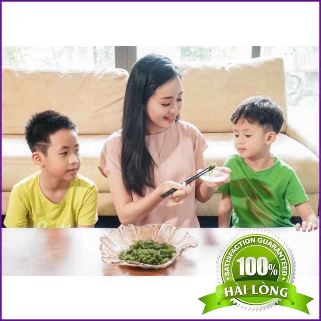 Rong nho tách nước SABUDO ăn kèm Nước chấm sốt mè rang Kewpie