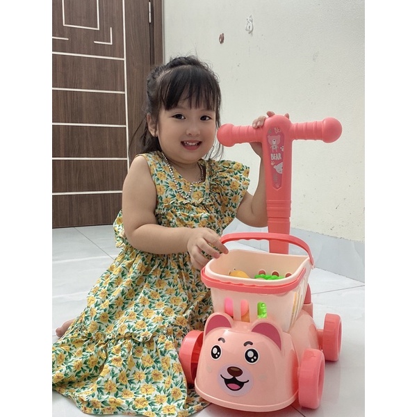 Xe Đẩy Đồ Chơi Kèm Hoa Quả, Xe Đẩy Siêu Thị Cho Bé Thoả Sức Vui Chơi Và Bận Rộn