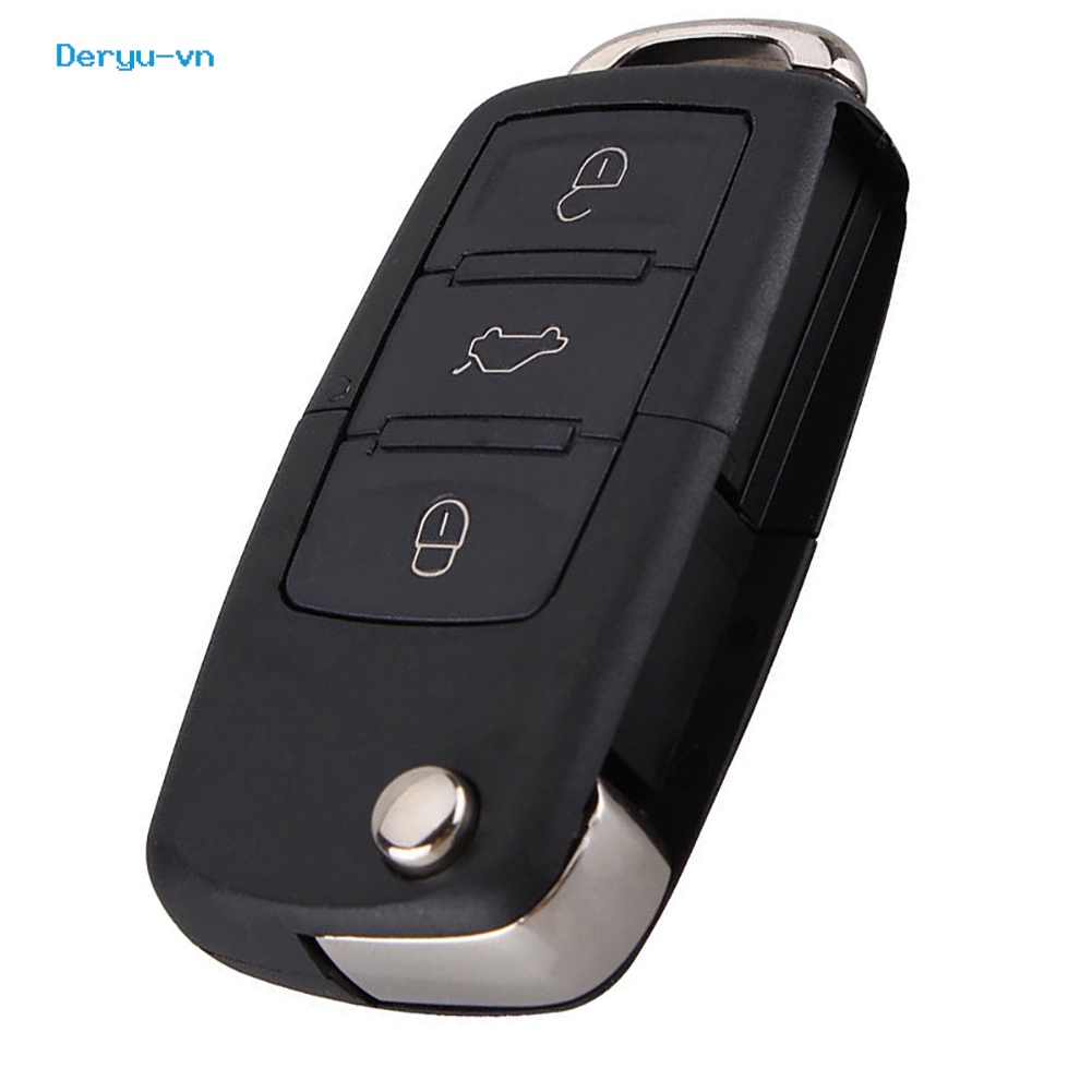 {deryu}| Vỏ ChìA KhóA ĐiềU KhiểN Từ Xa, 3 NúT BấM Cho Xe Bora Passat Golf Polo Jetta