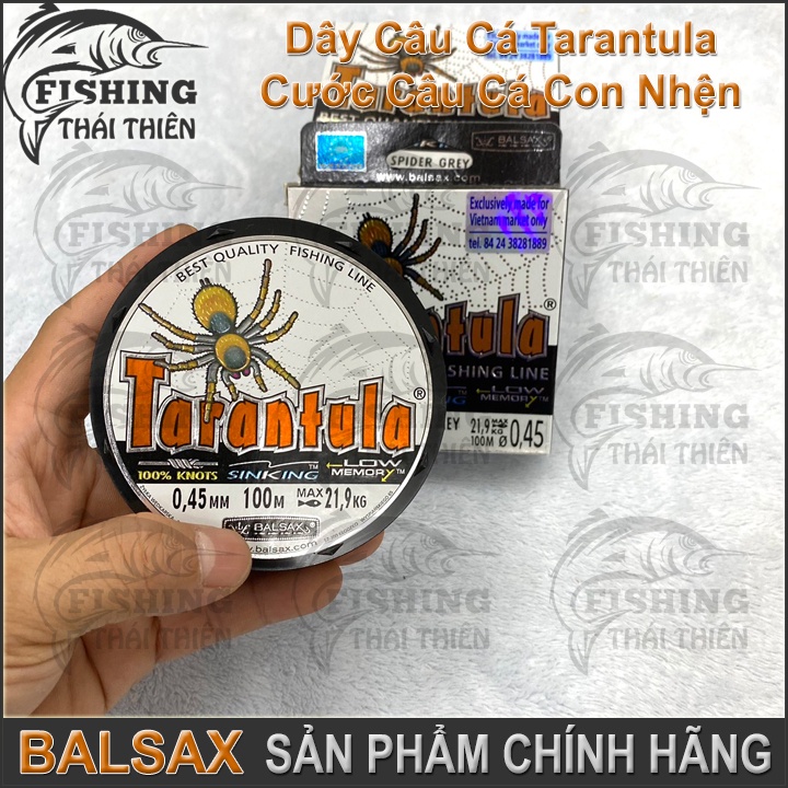 Dây Câu, Cước Câu Cá Con Nhện Tarantula Cuộn 100m Màu Xám Khói Sản Phẩm Chính Hãng Balsax