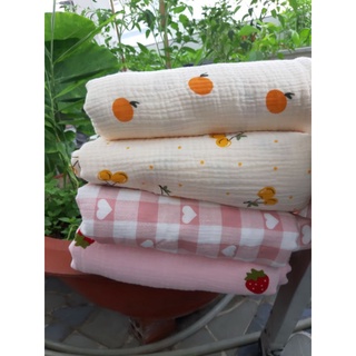 Vải xô nhăn muslin hình 2 lớp