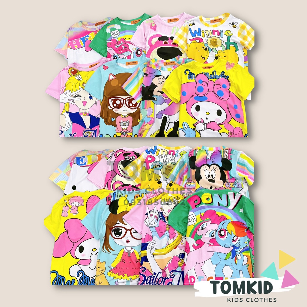 Đồ bộ cho bé gái set đồ bé gái chất thun lạnh chính phẩm loại 1 dày dặn không nhão vải 10-40kg Tomkids