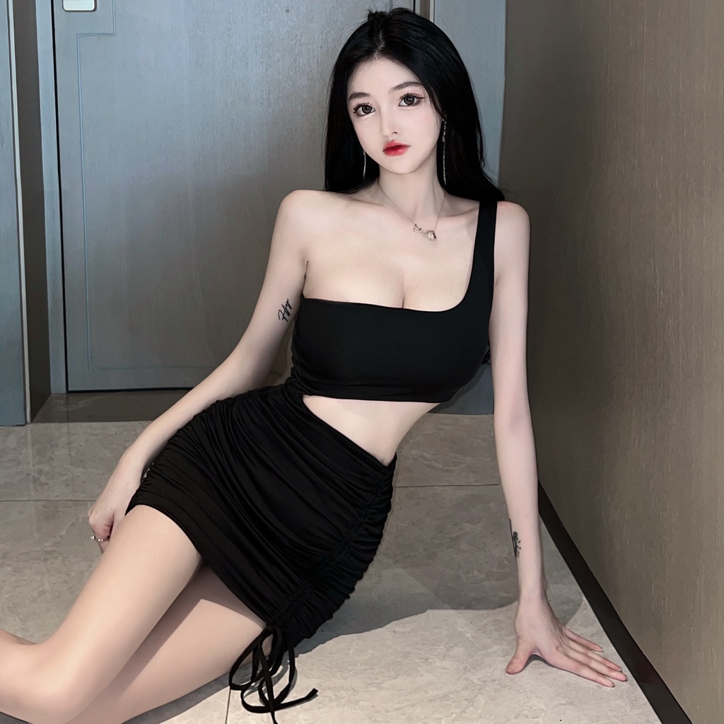 👗LILIS👗Chân Váy Dây Rút Xếp Ly Thời Trang Gợi Cảm One