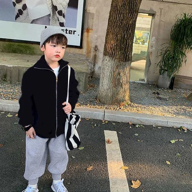 Áo Khoác Len cardigan Phong Cách Hàn Quốc Cho Bé Trai