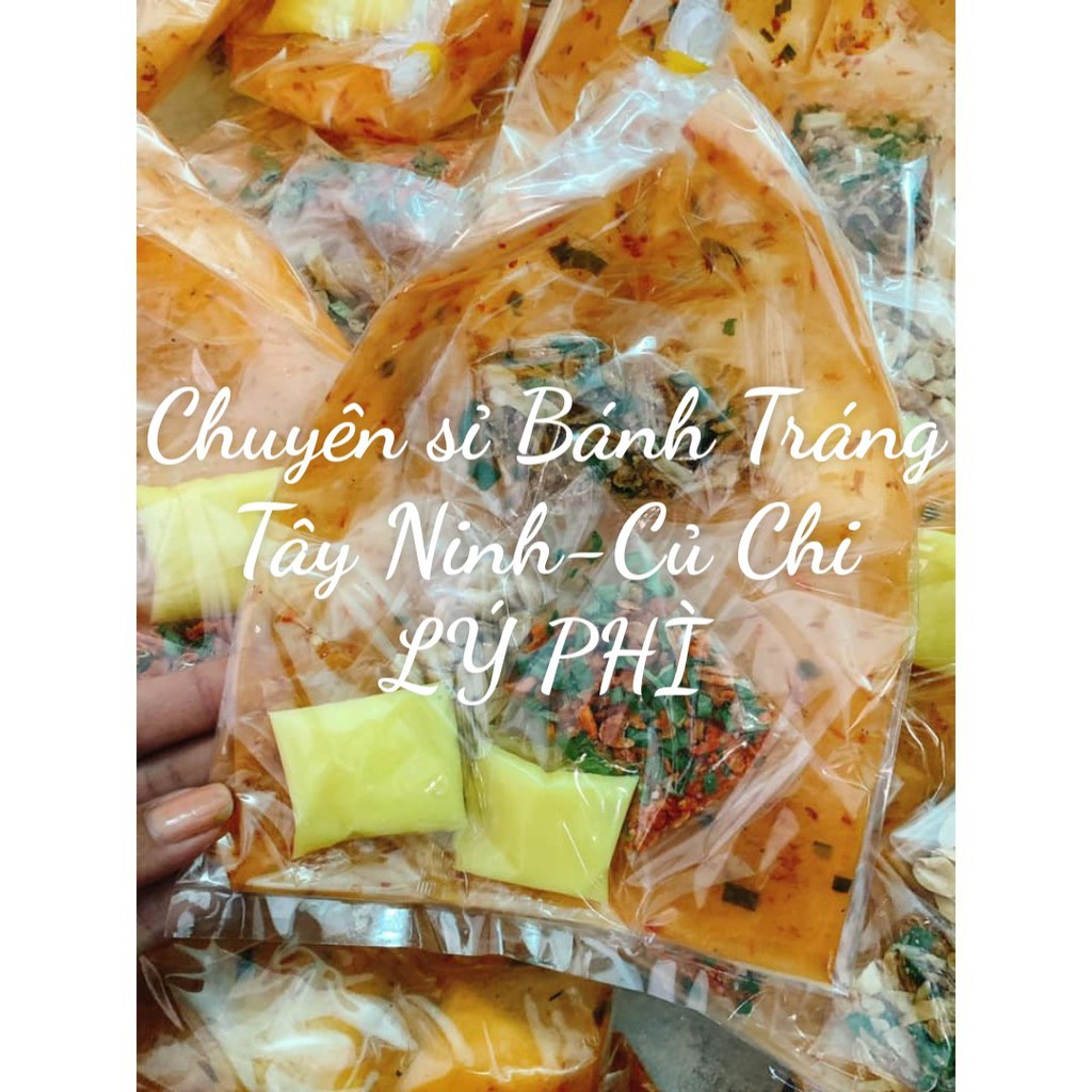 Bánh Tráng Dẻo Tôm Bơ mix topping hành lá