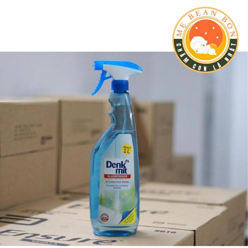 nước xịt  vệ sinh kính sạch sâu, sáng bóng, an toàn Denkmit  chai to 1 lit, hàng nội đỊa Đức - MẸ BEAN BON
