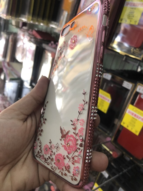 Ốp đính hột hoa văn iphoneX,6G/6S,6Plus,7plus/8Plus,Xmax