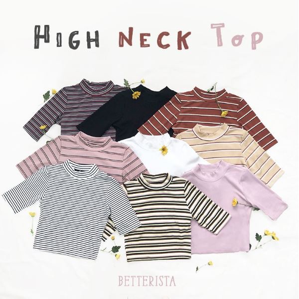 áo croptop cổ cao Betterista màu đen