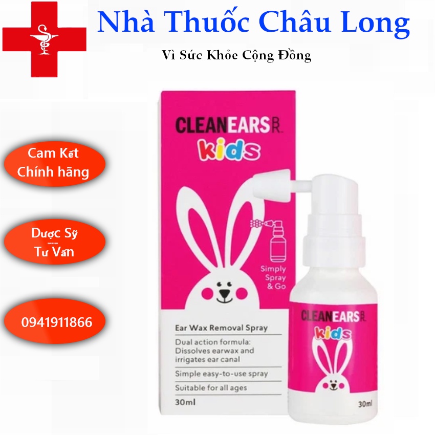 Dung dịch xịt vệ sinh tai cho trẻ Clean Ears Kids 30ml