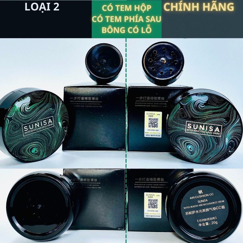 Phấn nước Sunisa chính hãng, kem nền Sunisa che khuyết điểm hoàn hảo, cushion sunisa chống nước duy trì trang điểm
