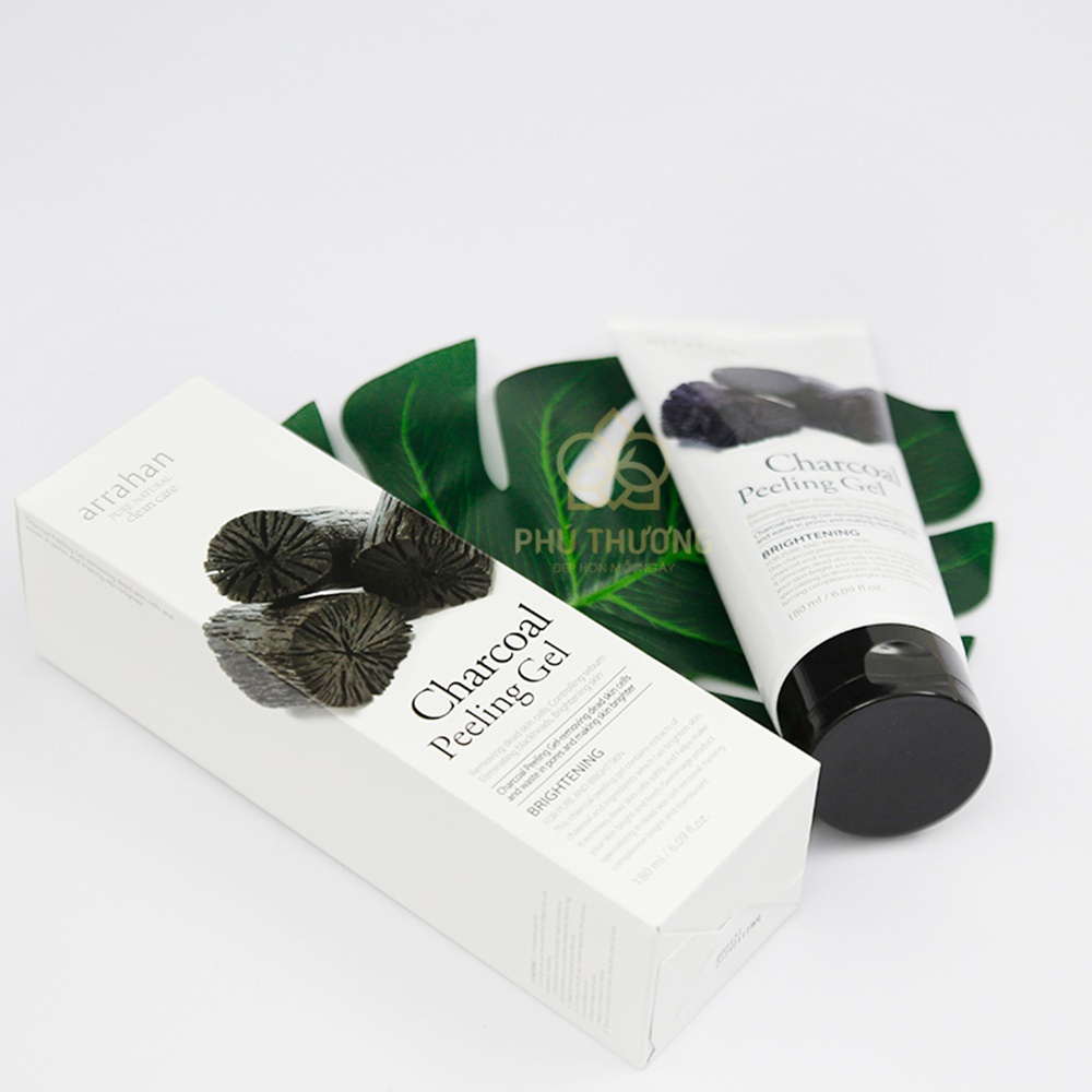 Tẩy da chết Than hoạt tính Arrahan Charcoal Peeling Gel 180ml