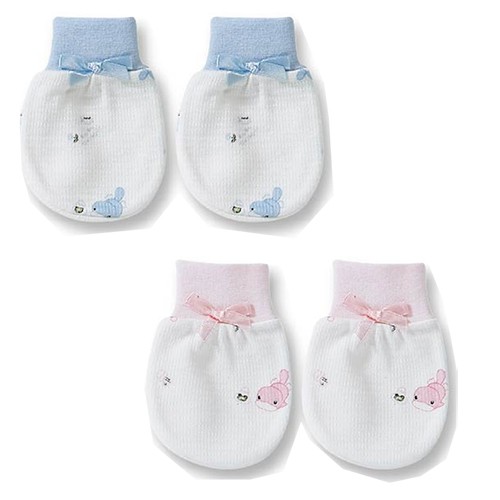 ( SET 2 CẶP ) Bao tay sơ sinh cho bé 100% cotton mềm kuku ku2308