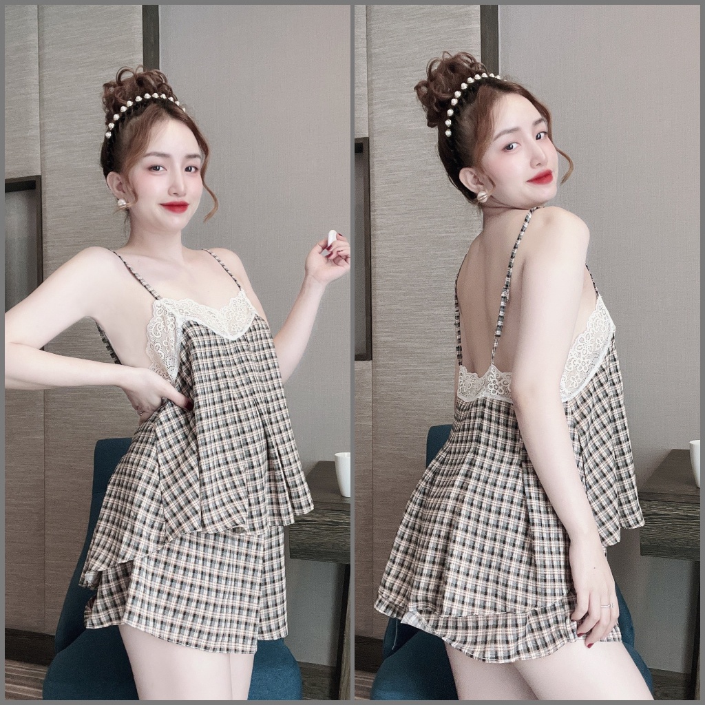 Đồ Mặc Nhà Nữ &lt;FREE SHIP&gt; Bộ ĐÙI MANGO REN NGỰC 45-75kg