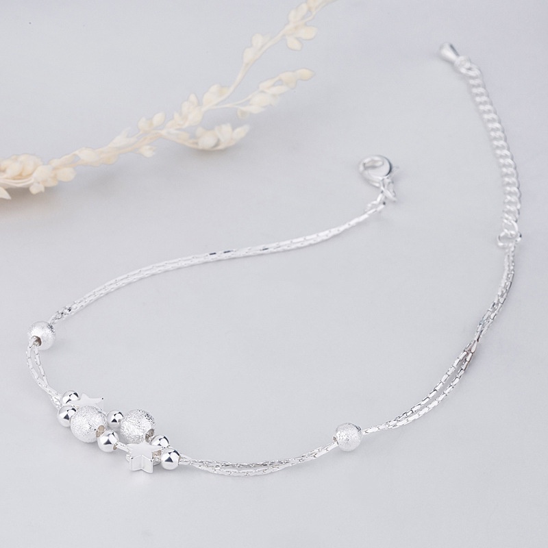 Vòng Tay Lắc tay Nữ Dây Mảnh Ngôi Sao Bi Thời Trang Hàn Quốc