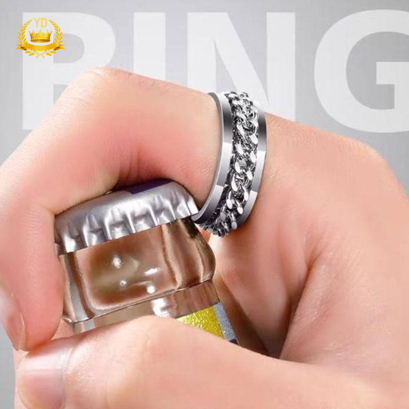 Titanium Steel Chain Rotating Bottle Ring HBSW