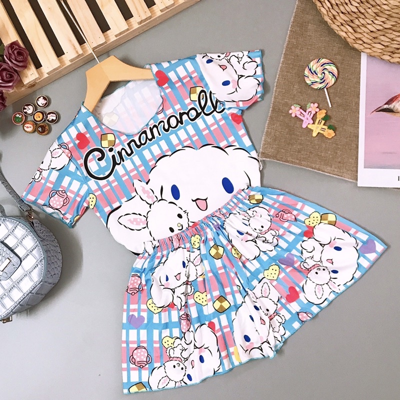 set quần giả váy cotton lạnh 3D cho bé 13kg tới 42kg