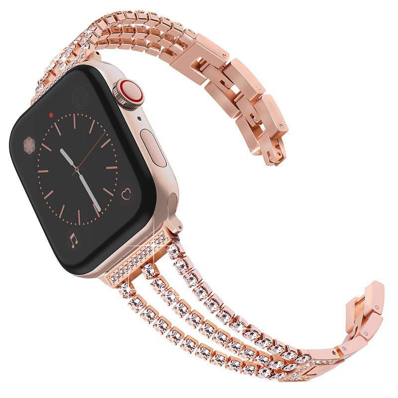Dây Apple Watch ♥️FREESHIP♥️ đính đá kim cương nhân tạo cho Đồng Hồ Thông Minh Series 1/2/3/4/5/6/SE size 38/40/42/44mm