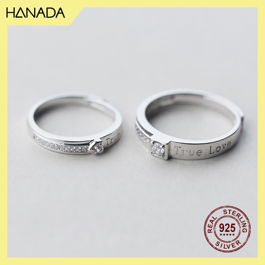 Nhẫn Cặp Bạc 925 Hanada R-2-S-0105 True Love