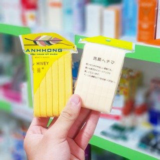 Bông nở rửa mặt hàng loại 1 gói 12 miếng, Bông mút rửa mặt