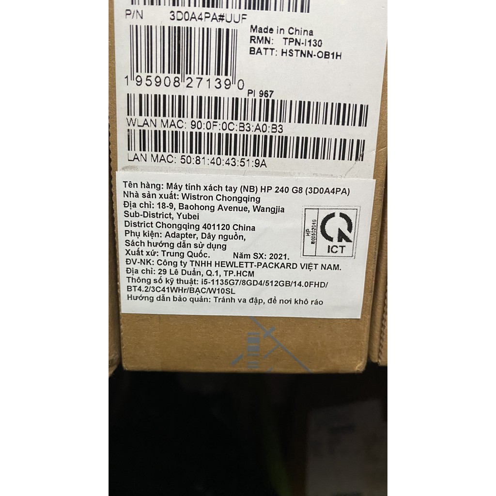Laptop HP 240 G8 i5 1135G7/8GB/512GB/Win10 (3D3H7PA) | BigBuy360 - bigbuy360.vn