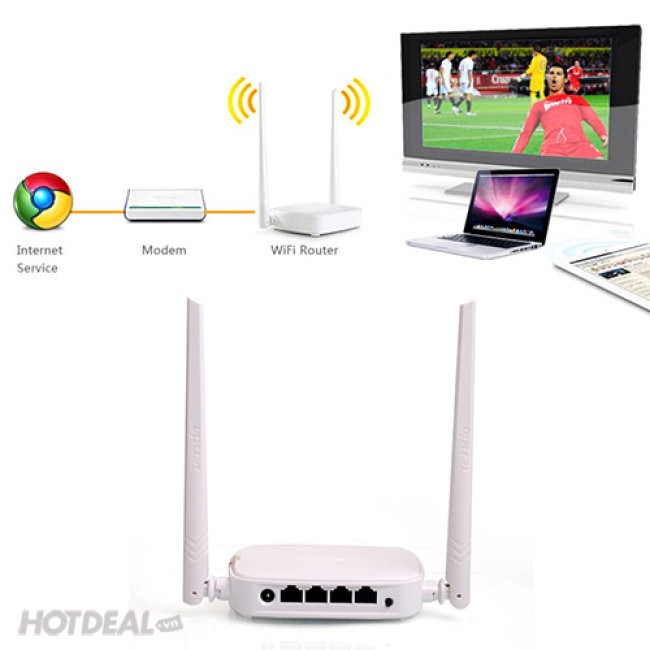 Bộ phát WiFi Tenda N301 Chính Hãng - 300Mbps 2 râu | BigBuy360 - bigbuy360.vn