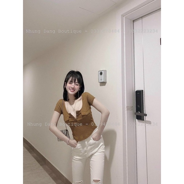 Áo Phông Nữ, Phông Chất Tăm Nhiều Màu co giãn len tăm