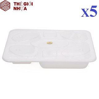 Combo 5 Khay Cơm Lớn Duy Tân (32 x 26 x 6 cm) No.758