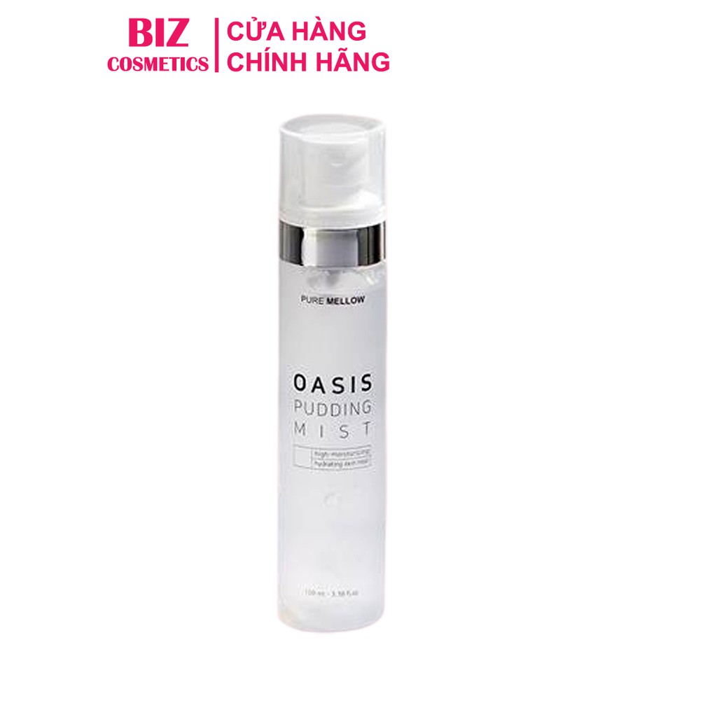 Xịt khoáng phun sương Oasis Pudding Mist Pure Mellow nhập khẩu chính hãng Hàn Quốc 100ml