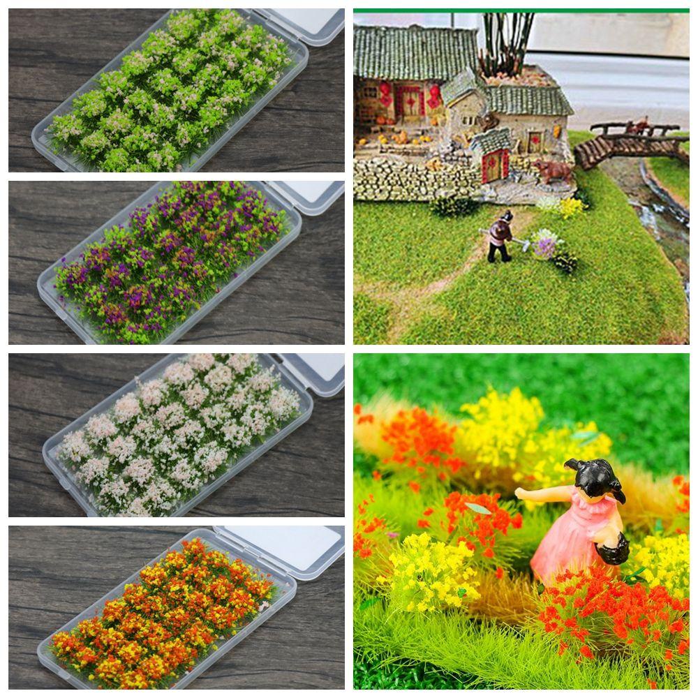 MUVAKO Mô Hình Tàu Lửa / Hoa Nhiều Màu Trang Trí Tiểu Cảnh