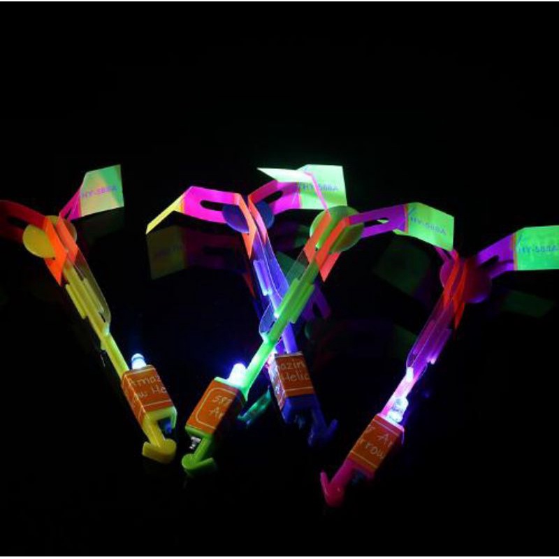 Đồ chơi ban đêm , Vỉ 20 cái phi tiêu bay phát sáng , arrow helicopter 20 pcs