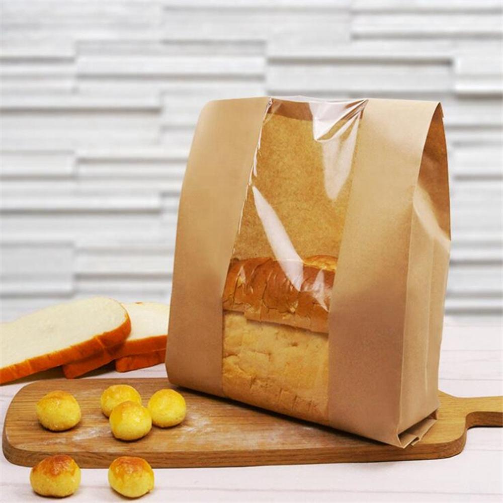 Set 50 Túi Giấy Kraft Đựng Bánh Nướng Tránh Dầu Mỡ Tiện Dụng