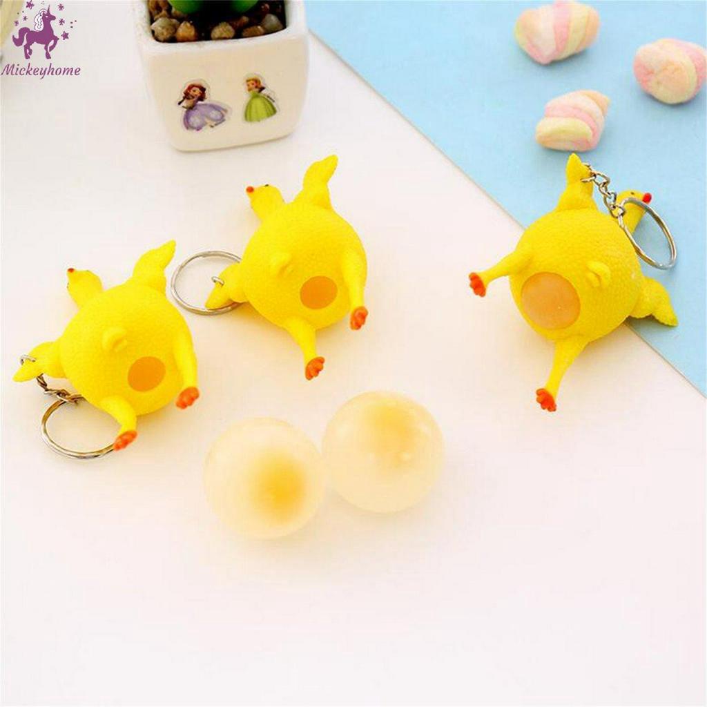 Bộ 1 mô hình đồ chơi gà mái đẻ trứng thiết kế vui nhộn và sáng tạo/Móc khóa