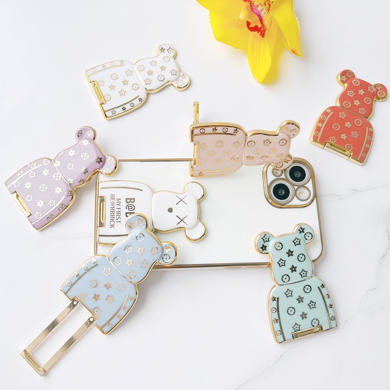 Giá Đỡ Điện Thoại Lười Biếng Hình Gấu Violent Mạ Điện Có Thể Thu Gọn Thông Dụng