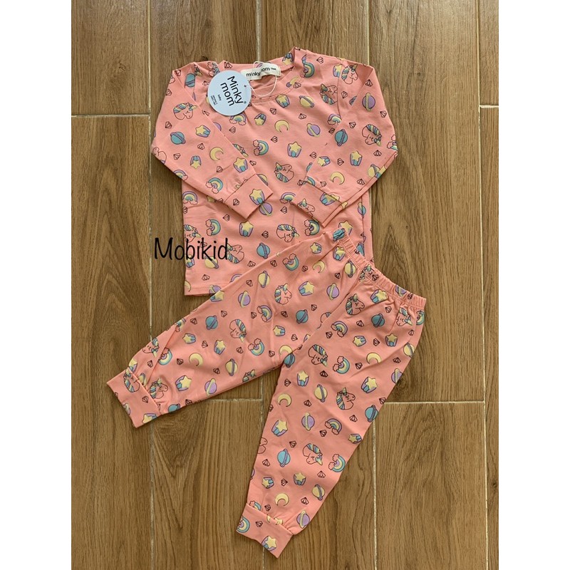 BỘ DÀI TAY MINKYMOM COTTON LẠNH IN HÌNH TOÀN THÂN