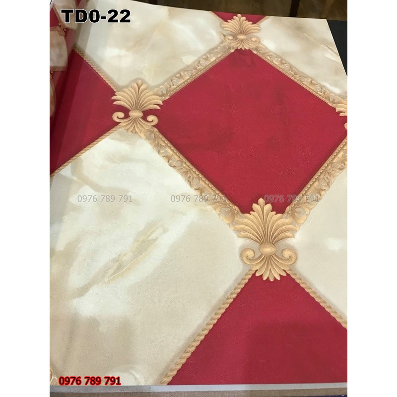 Giấy Dán Tường Giả Da Tân Cổ Điển Phòng Ngủ, Lụa Không Keo, Khổ 10m x 53 cm, Nhiều Màu Lựa Chọn
