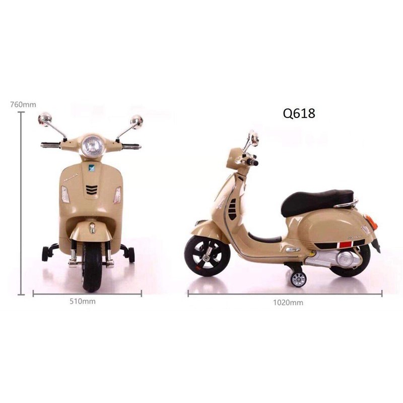 Xe máy điện VESPA cho bé yêu Q618.