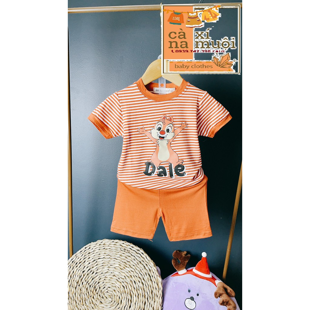 Bộ ngắn tay Minky_mom FREESHIP chất thun lạnh cao cấp hoạ tiết cho bé trai, bé gái đủ màu