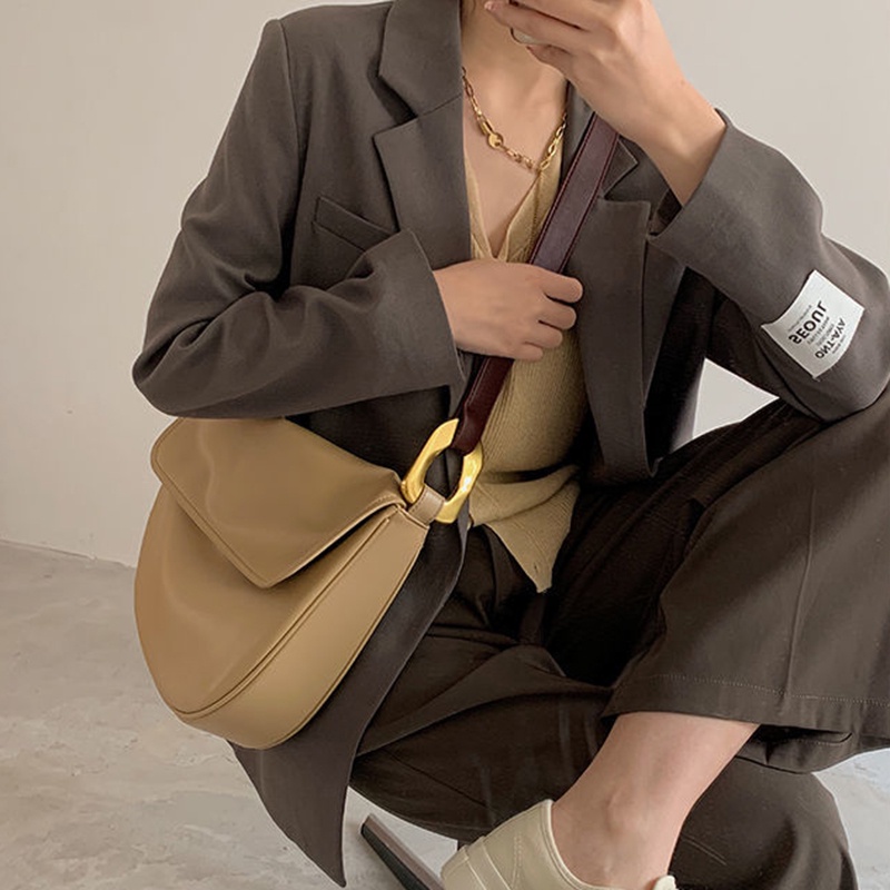 Túi Đeo Vai IELGY Chất Liệu Da Mềm Cỡ Lớn Thời Trang Cho Nữ