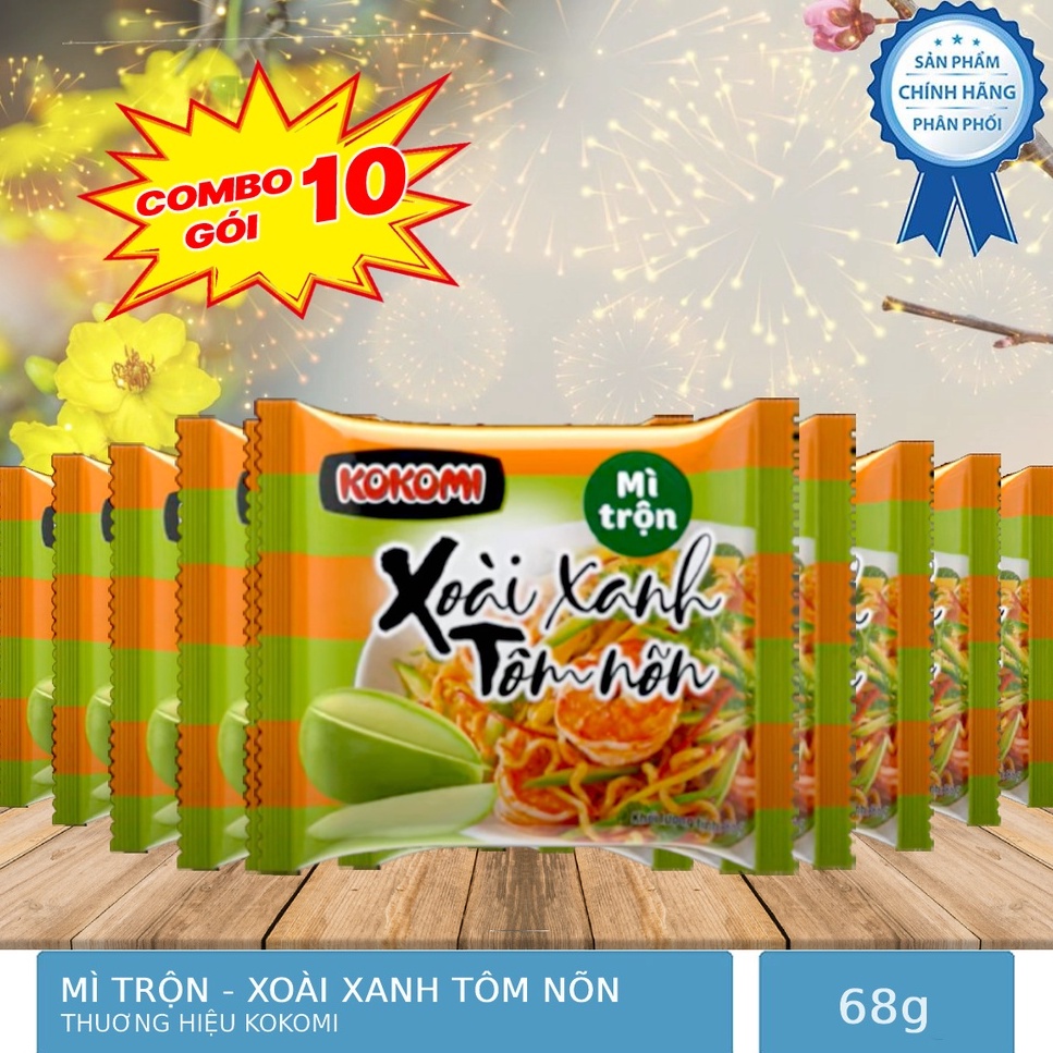 Mì trộn Kokomi Xoài xanh Tôm nõn gói 86g.