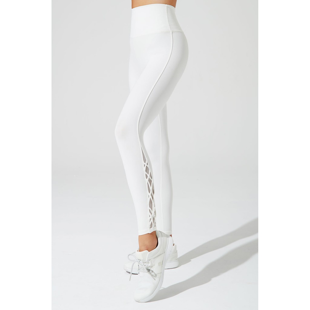 OLABEN S'angria Knotte Legging Quần Legging Dây Đan Ống Quần Trắng Nữ