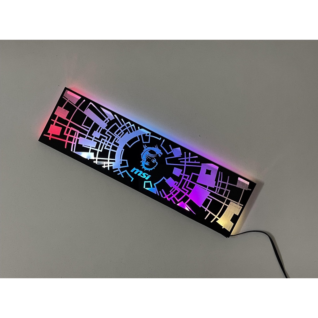 Cover Che Nguồn Máy Tính Led RGB Đồng Bộ Hub Và Mainboard(3Pin 5V) - Họa Tiết Vector Công Nghệ và Logo Các Hãng