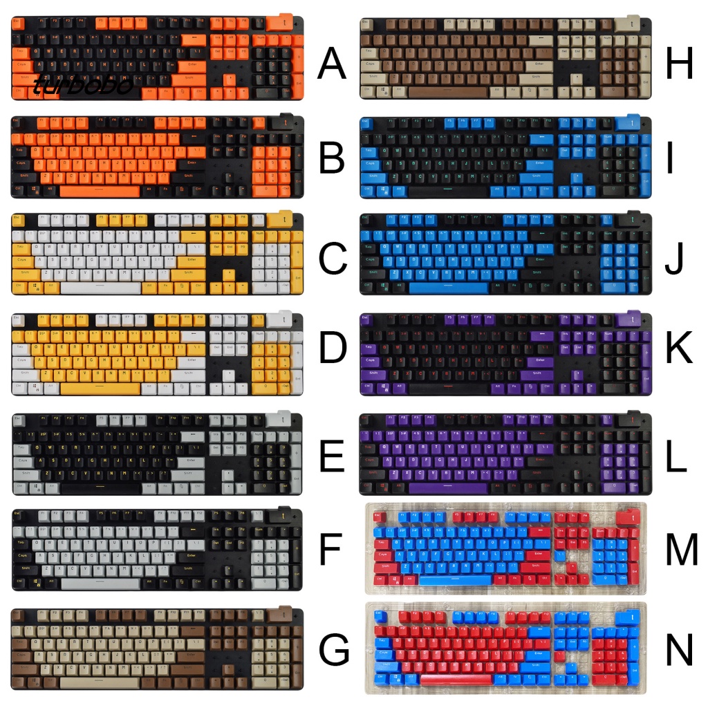 Set 104 Nút Bàn Phím Cơ Thay Thế Bằng Silicon Siêu Bền Tiện Dụng