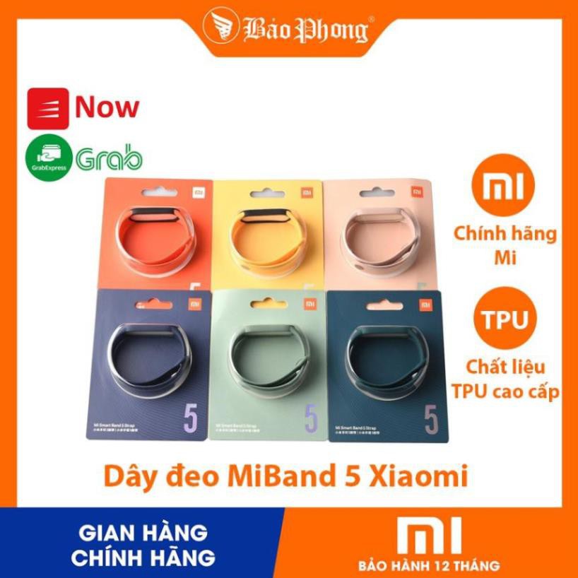 Dây đeo MiBand 5 silicon chính hãng Xiaomi Strap cho Mi Band 5