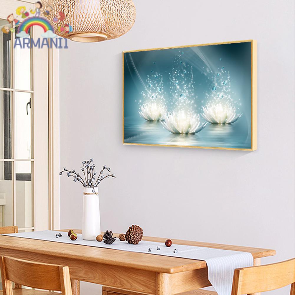 Armani Bộ Tranh Đính Đá Đính Đá Tự Làm Hình Hoa Sen