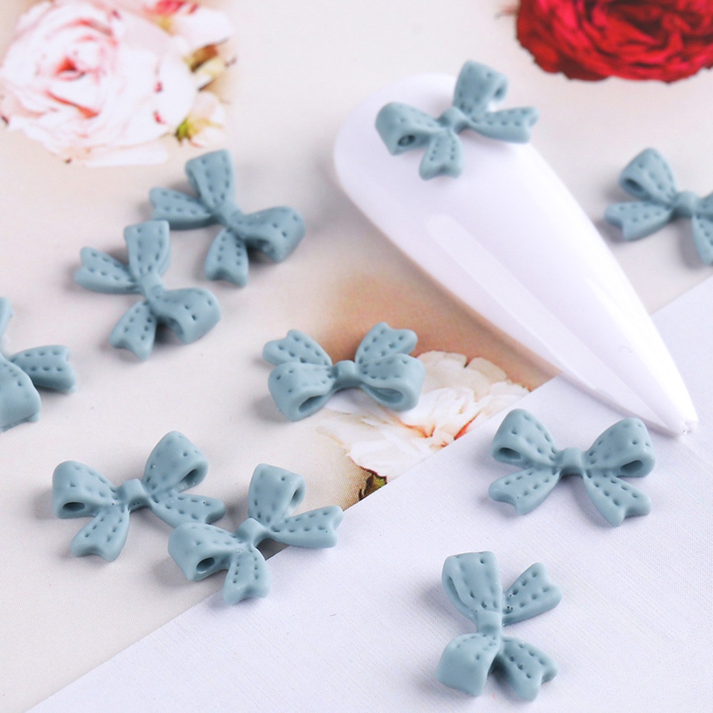 [Hàng mới về] Set 20 Nơ 3d Nhiều Màu Trang Trí Móng Tay Dành Cho Nữ