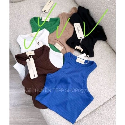 Áo thun tăm ba lỗ croptop