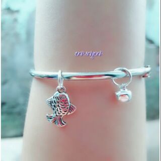 Kiềng đeo tay 50mm mix charm bạc . Charm riêng 1k 2k 3k