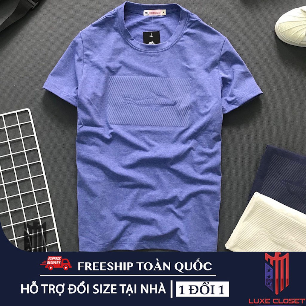 Áo thun nam cổ tròn mẫu mới phối hoạ tiết cá heo ASTD053 | BigBuy360 - bigbuy360.vn