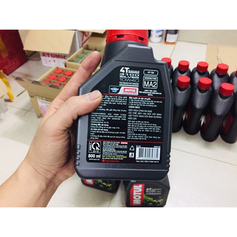 Nhớt Motul 3100 Silver 10W40 SM/MA2 cao cấp dành cho xe số