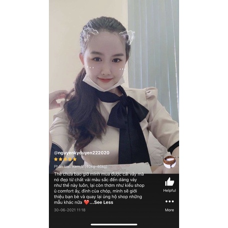 Đầm, Váy nơ buộc cổ thiết kế cao cấp phong cách HQ thanh lịch sang trọng, váy công sở, đầm dự tiệc linhmyfashion1402